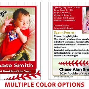 Birth Announcement 05 - Baseball