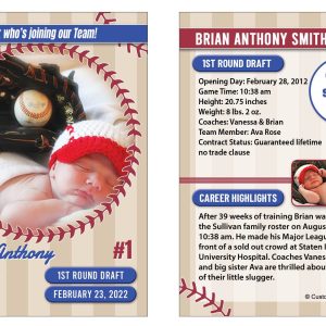 Birth Announcement 01 - Baseball