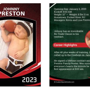 Birth Announcement 02 - Football